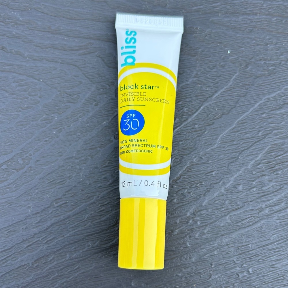 Bliss Block Star Invisible Daily Sunscreen SPF 30 Mineral 0.4 fl oz Mini Travel